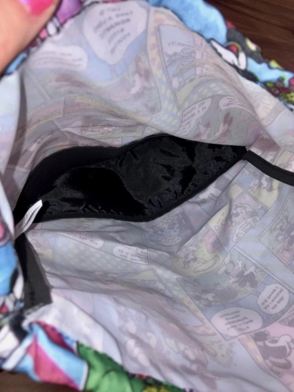 2 Walt Disney World Parks Mickey Mouse Drawstring Backpack $32 Comic Strip BNWT